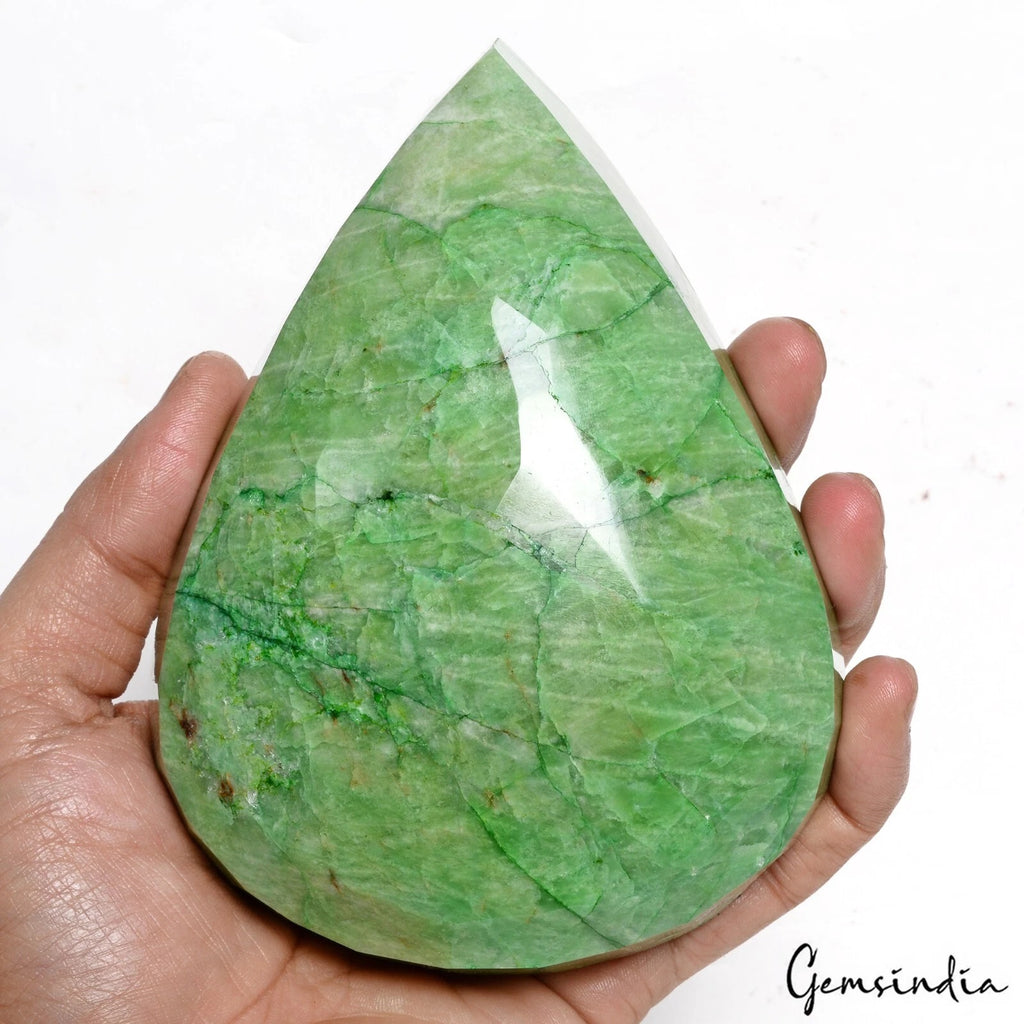 Emerald Loose Gemstone, Pear Cut, Color Enhanced — 138x103x45 mm, 4400 Ct, Brazil