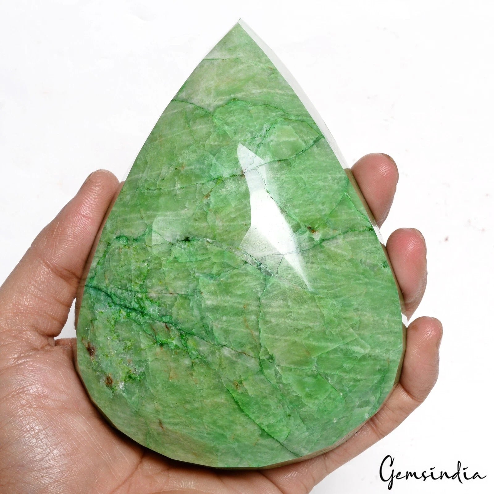 Emerald Loose Gemstone, Pear Cut, Color Enhanced — 138x103x45 mm, 4400 Ct, Brazil