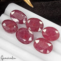 💎 3 Pcs Lot 63.80 Ct Oval Cut Pink Red Ruby Gemstone- Mozambique [Glass Filled]