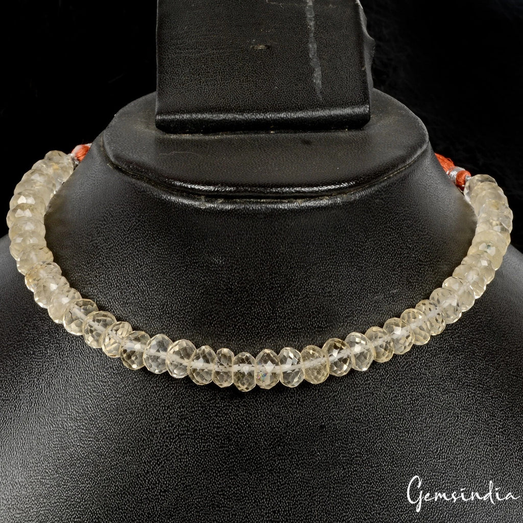 Citrine Beaded Strand, Round Cut, Untreated — 8mm, 129.20 Ct, Madagascar
