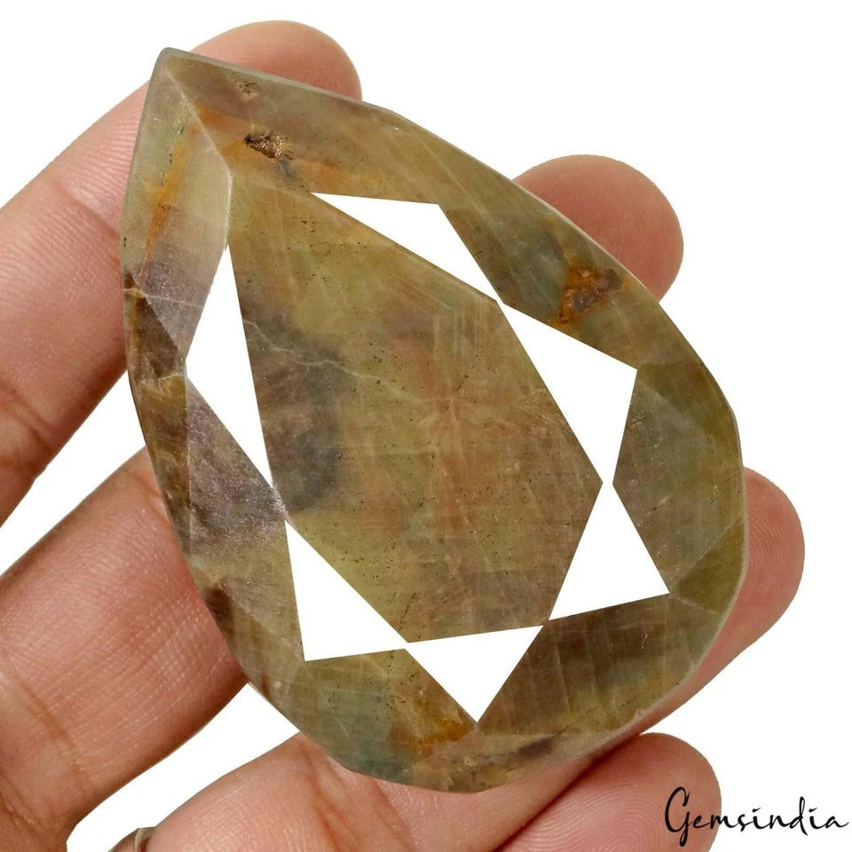 Certified 630 Cts Natural Untreated Brown Sapphire Pear Cut Loose Huge Gemstone