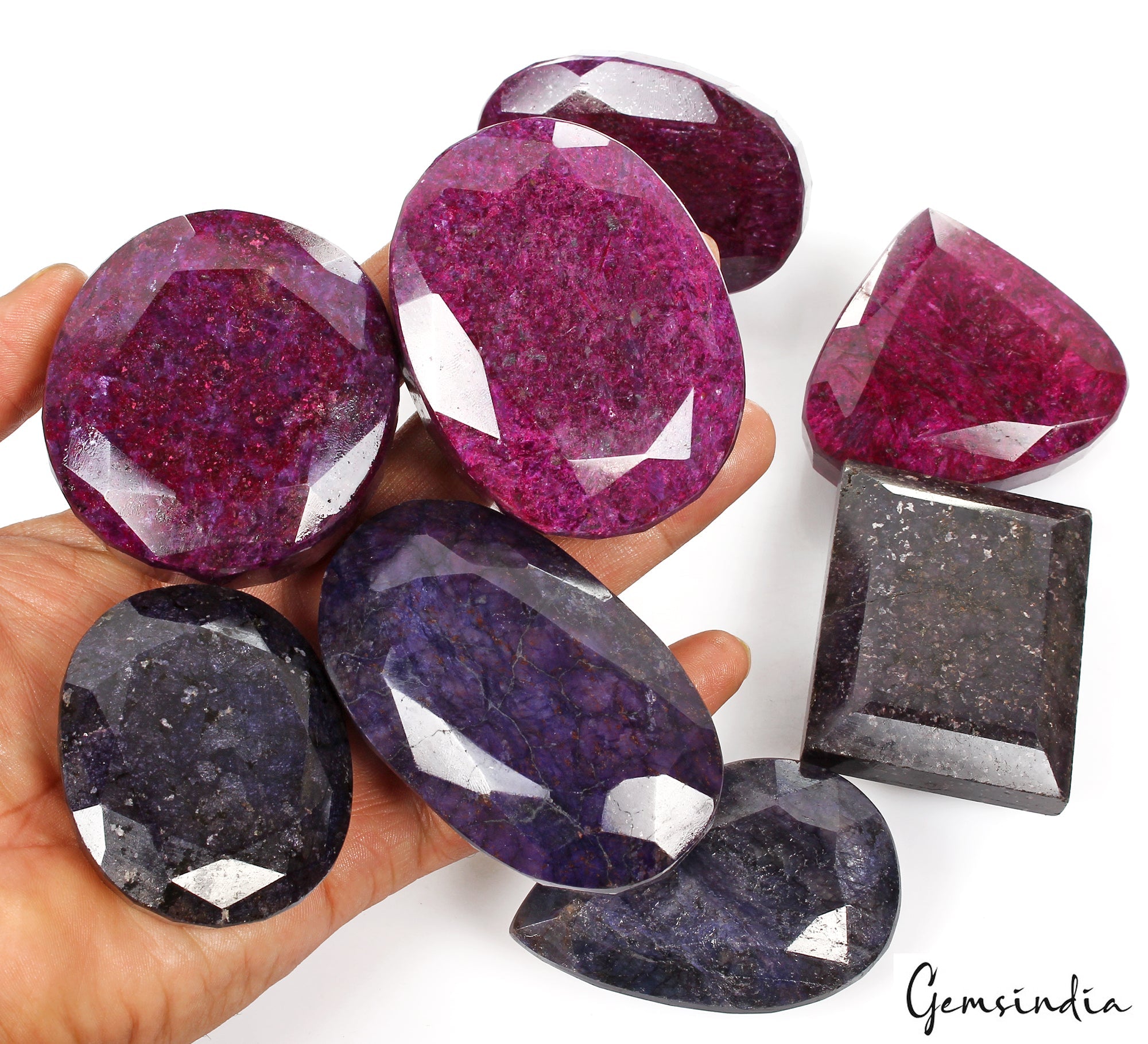 7600Ct Natural Ruby & Sapphire Mix Cut Loose Earth Mined Gemstones Wholesale Lot