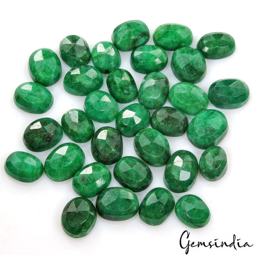 450 Ct Natural Top Green Emerald Oval Cut Loose Ring Size Gemstones Lot ~32 Pcs