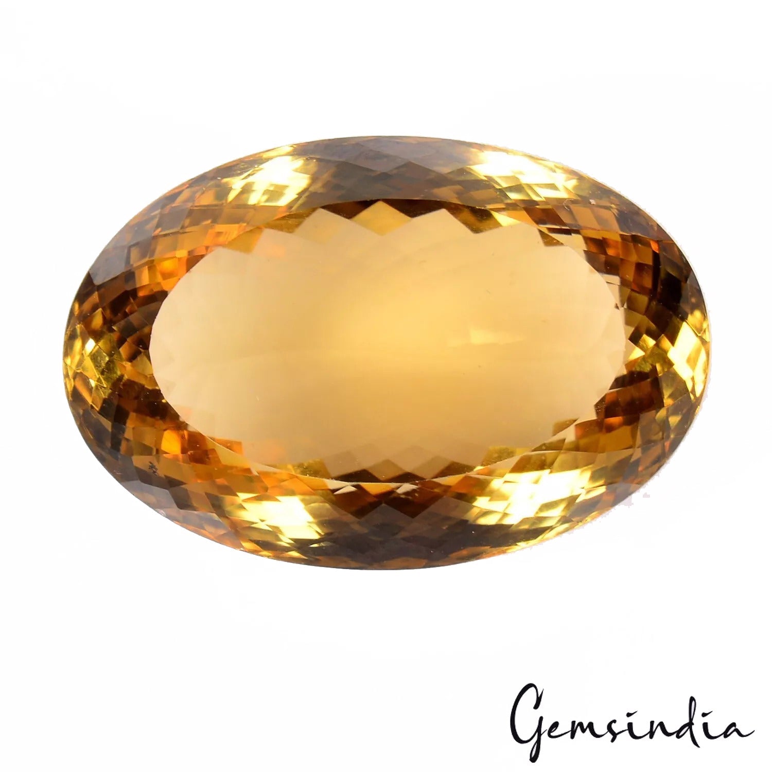 VVS 51.00 Cts Flawless Natural Citrine Oval Faceted Cut Huge Size Loose Gemstone