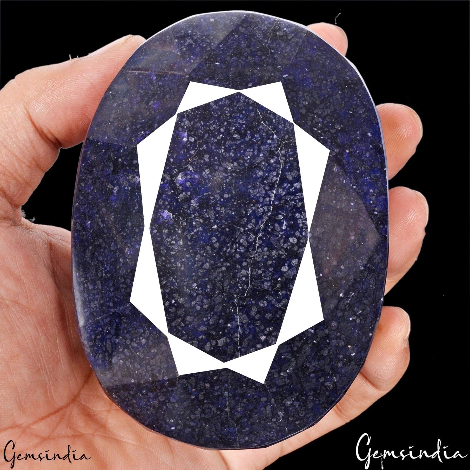 4320 Ct Natural Blue Sapphire Oval Faceted Cut Earth Mined Huge Loose Gemstone