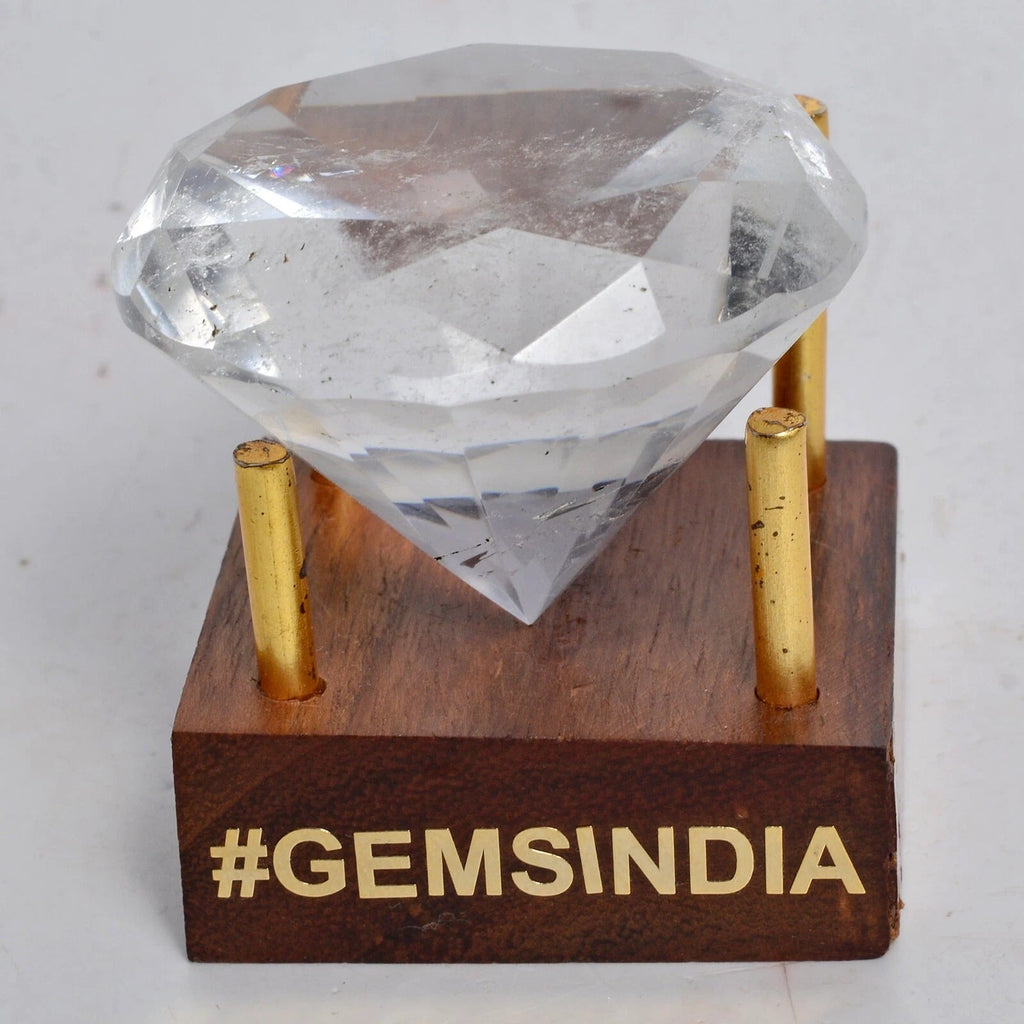 235.50 Cts Natural Diamond Cut White Quartz Crystal Mineral Loose Huge Size Gem