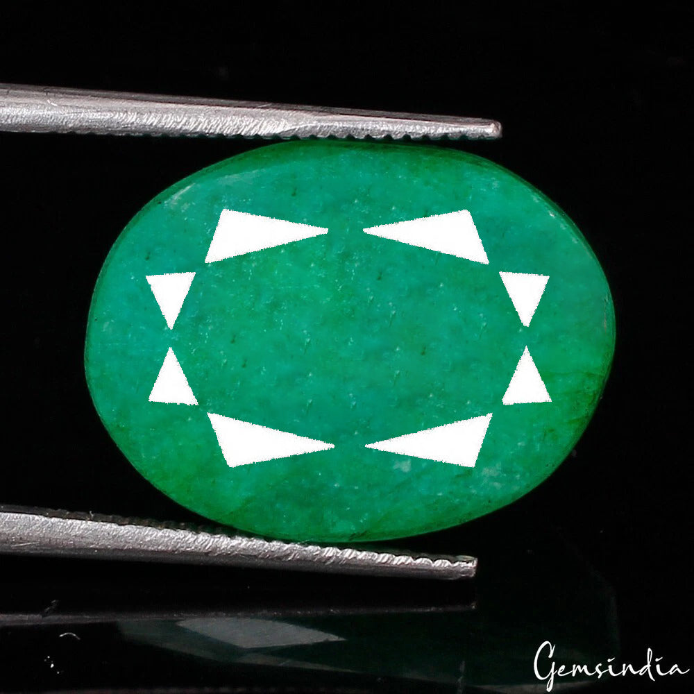 Certified 12.70 Ct Natural Colombian Green Emerald Fine Luster Rare Gem For Ring