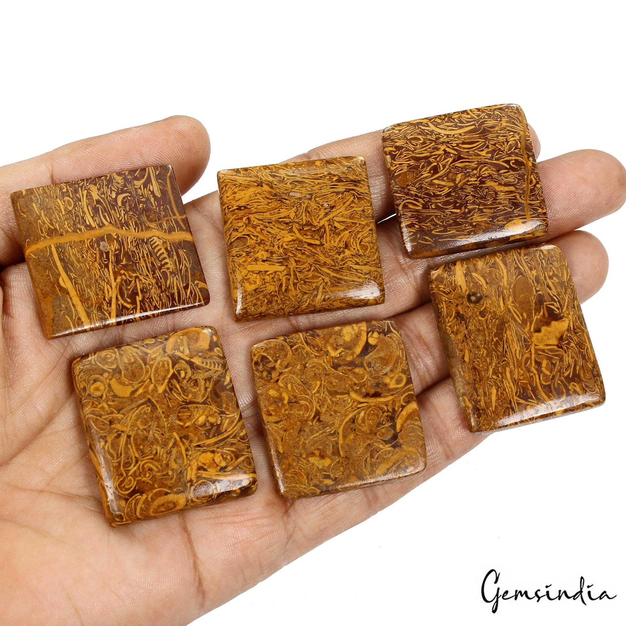 380 Cts Natural Untreated Marium Jasper Square Shape Elephant Skin Jasper Gems