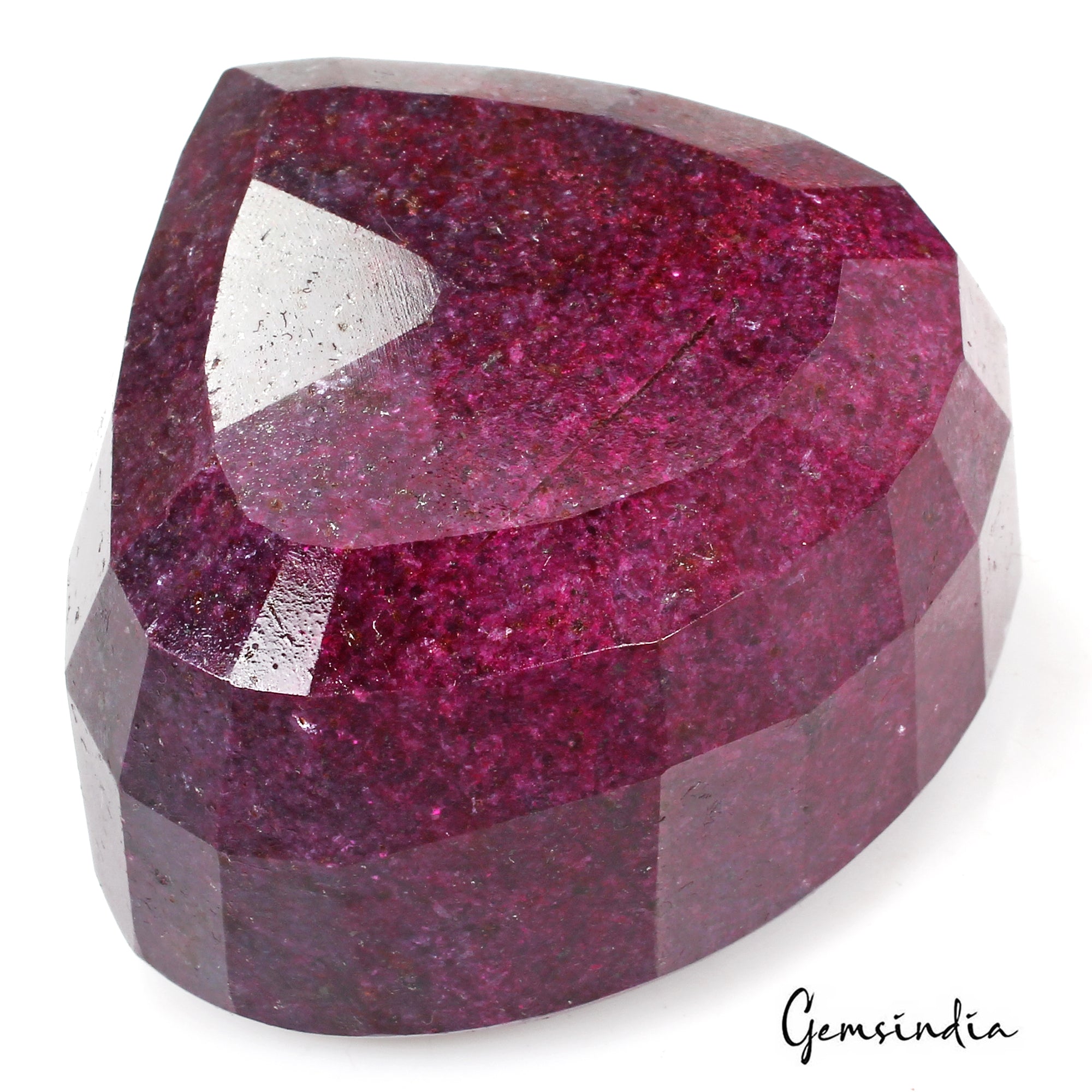 Ruby Loose Gemstone, Pear Cut, Color Enhanced — 65 x 68 x 38mm, 1700 Ct, Madagascar