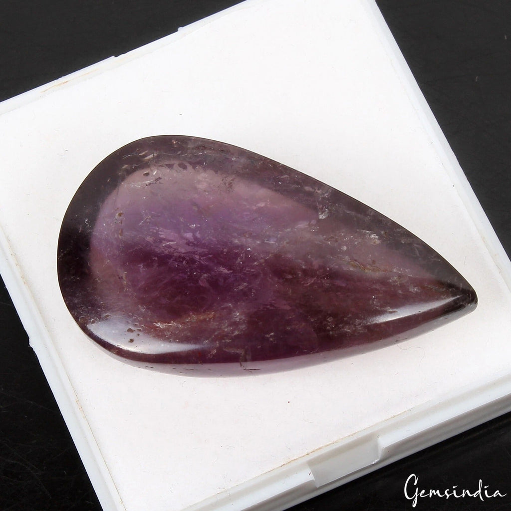 183.00 Ct Natural Untreated Purple Amethyst Pear Cabochon Loose Gems For Pendant