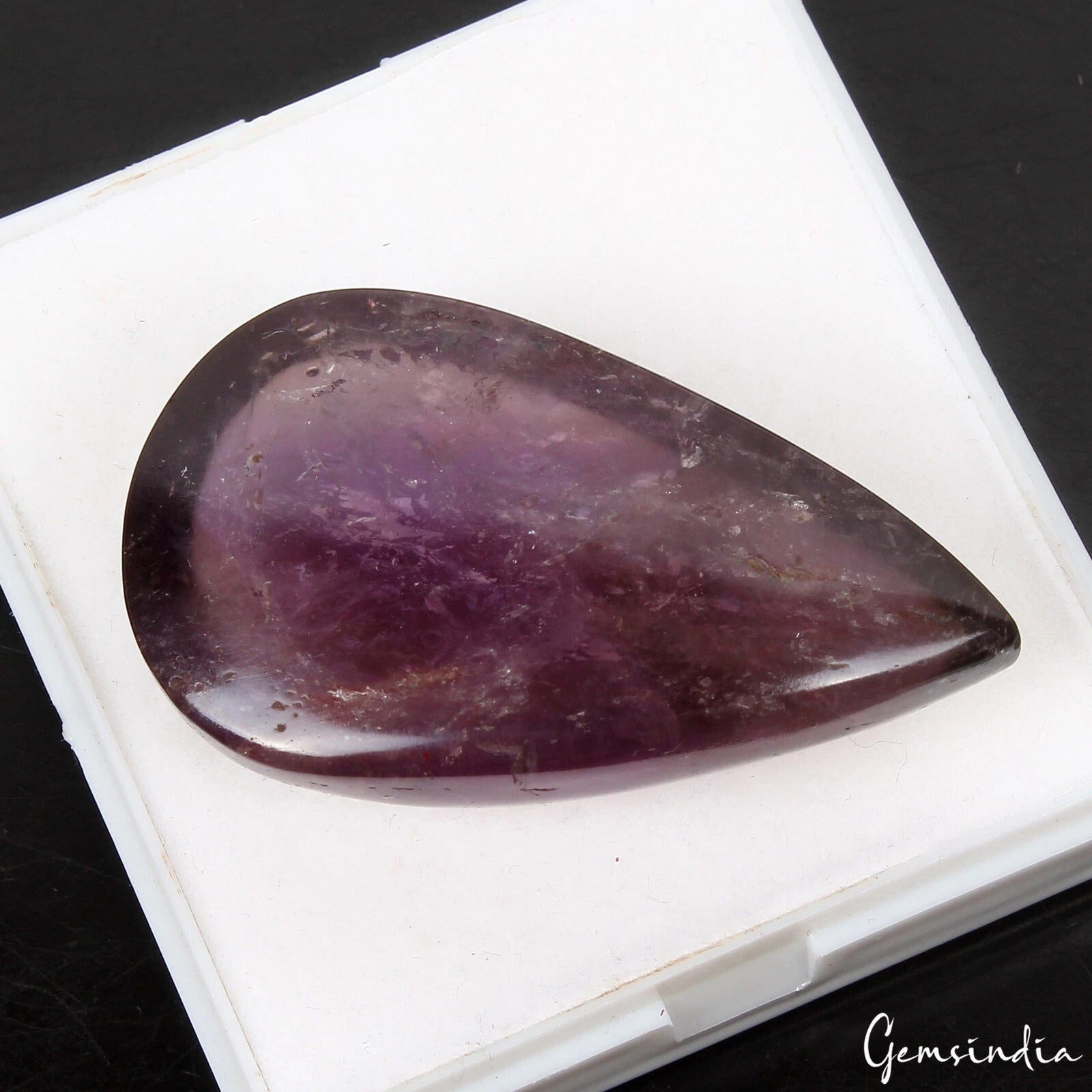 183.00 Ct Natural Untreated Purple Amethyst Pear Cabochon Loose Gems For Pendant
