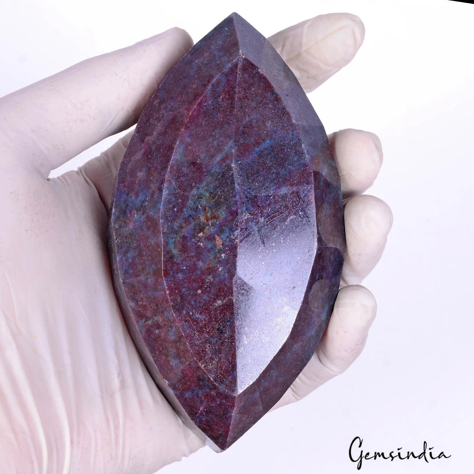 Ruby Kyanite Loose Gemstone, Marquise Cut, Untreated — 115x61x36mm, 2770 Ct, Madagascar