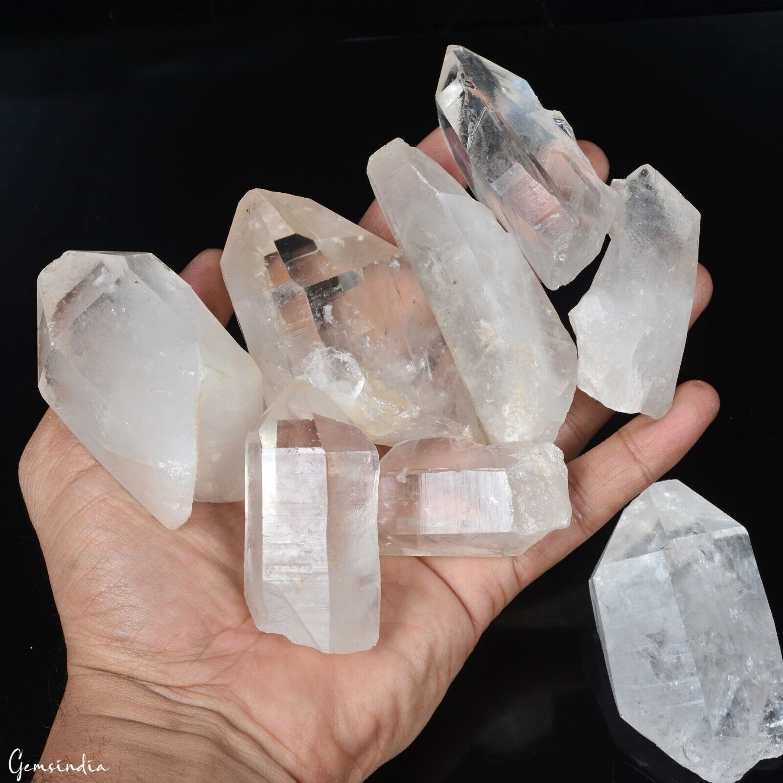 8 White Quartz Points Raw Natural Crystal Stone Healing Reiki Charged 770 Gram