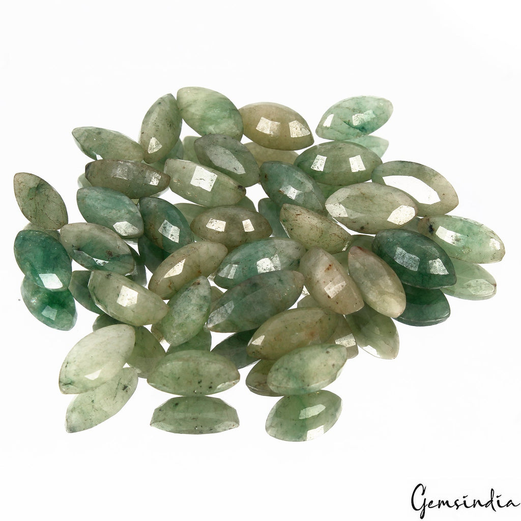 94 Ct/32 Pcs Natural Green Brazilian Emerald Marquise Cut Loose Gems For Jewelry