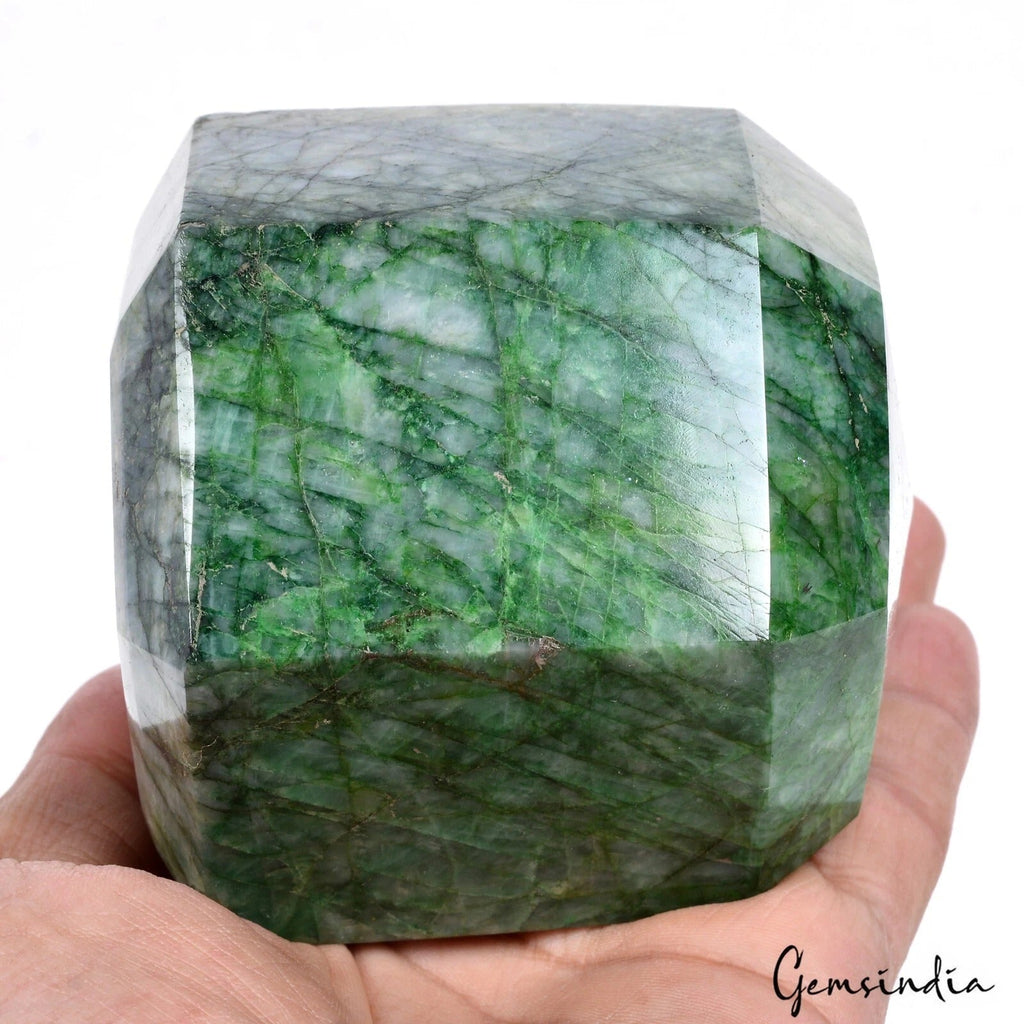 960 Gram Natural Green Emerald Hexagon Cut Earth mined Huge Brazilian Gemstone