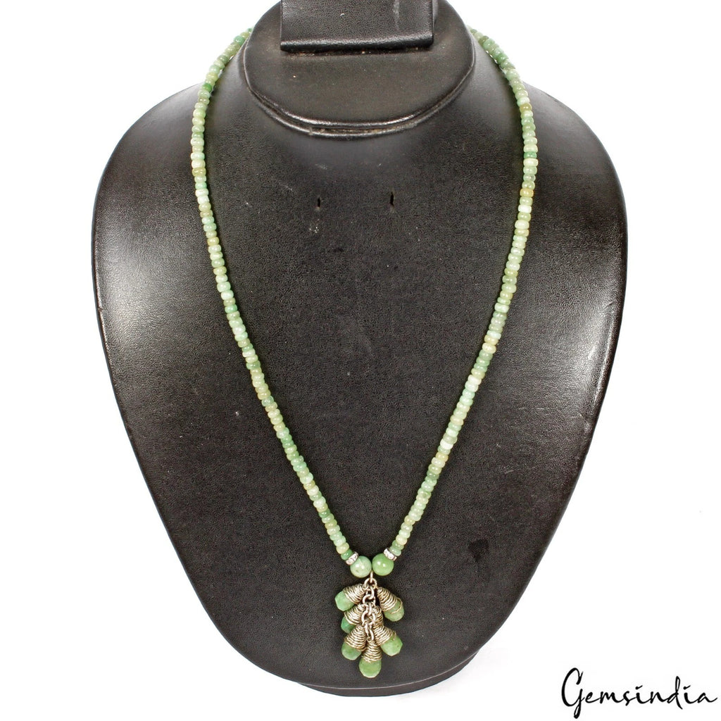 Emerald Necklace, Green — 20", 134.60 Ct