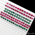 Certified 78.20 Ct/98 Pcs Natural Green Emerald Red Ruby Mix Cut Gem For Jewelry