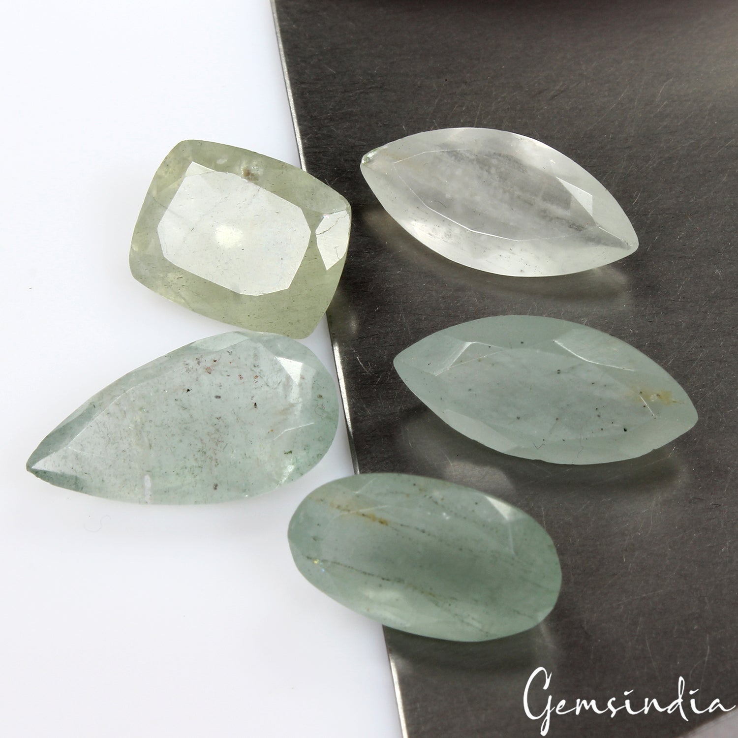 56.50 Ct Natural Aquamarine Mixed Cut 17-23mm Lot~ 5 Pcs Faceted Loose Gemstones
