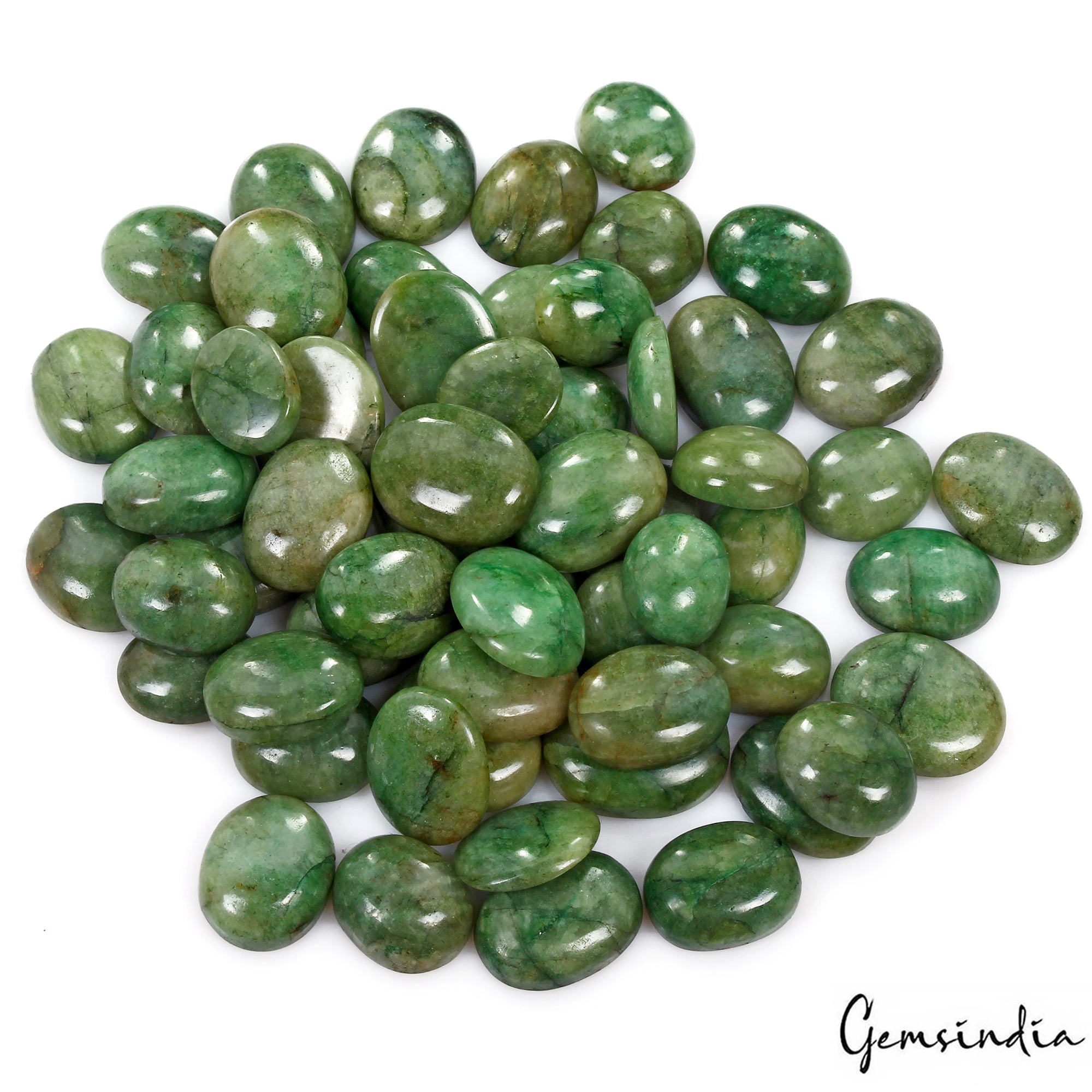 1000 Ct/59 Pcs Natural Brazilian Green Emerald Mix Cab Loose Huge Size Gems Lot