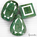 850 Cts/3 Pcs Natural Brazilian Green Emerald Mix Cut Loose Wholesale Gems Lot