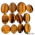 680 Ct Natural Banded Tiger Eye Oval Cabochon Loose Jewelry Gemstones Lot 12 Pcs