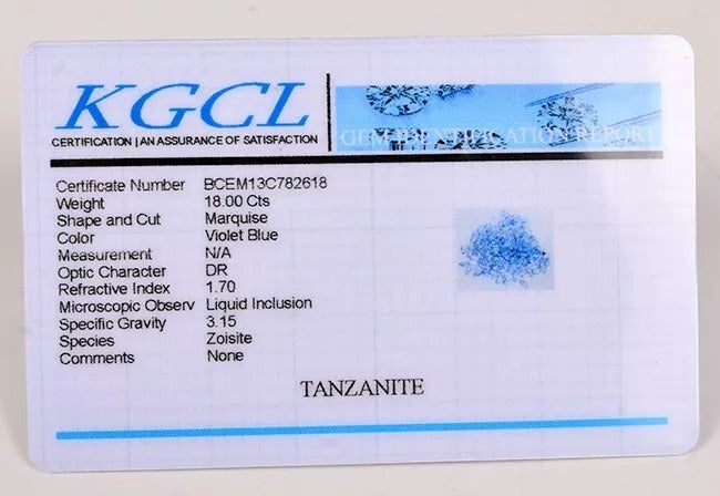 Tanzanite Loose Gemstone, Marquise Cut, Untreated — 5MM, 18.00 Ct, Tanzania