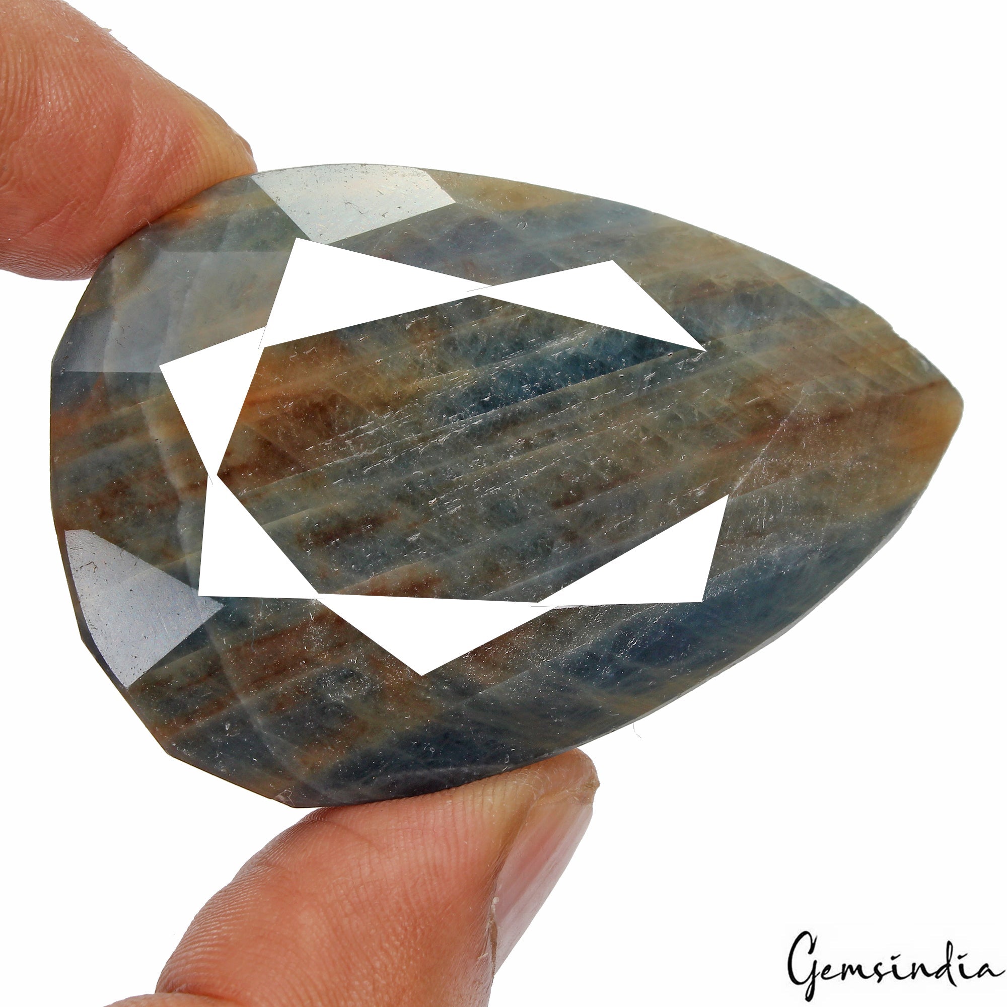 440 Cts Natural Untreated Brown Blue Sapphire Pear cut Loose Madagascar Gemstone