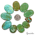 500 Cts/10 Pcs Natural Green Blue Turquoise Oval Cab Loose Rare Gems For Pendant