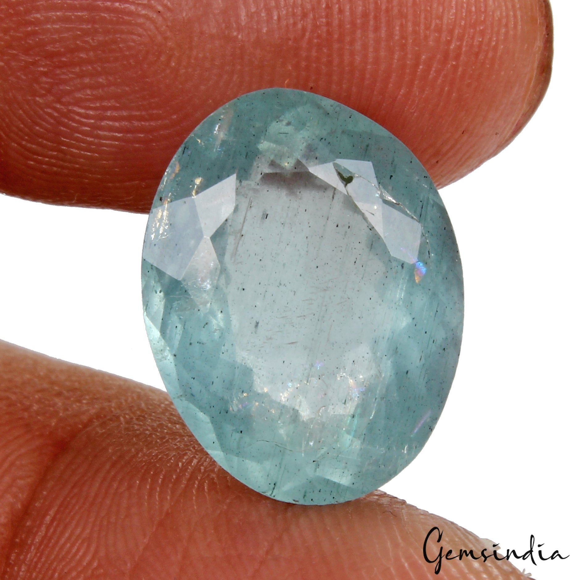 Brazilian Natural 7.80Ct Santa Maria Blue Aquamarine Oval Cut Certified Gemstone