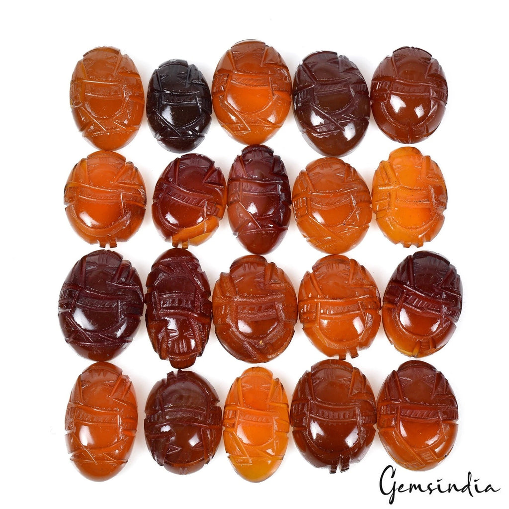 Onyx Loose Gemstone, Untreated — 16mm to 21mm, 263.90 Ct, India