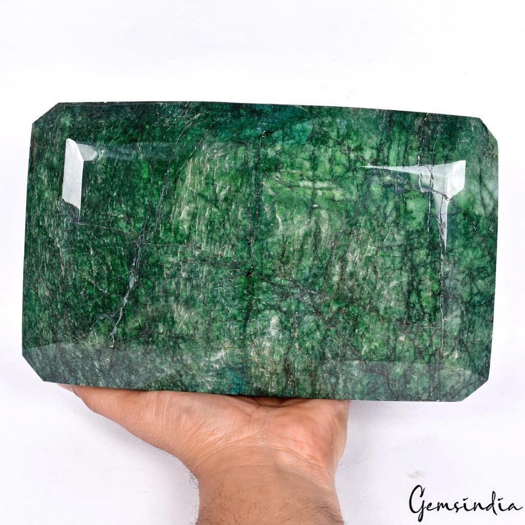 Huge 6.6Kg Natural Brazilian Green Emerald Earth Mined Museum Size Huge Gemstone