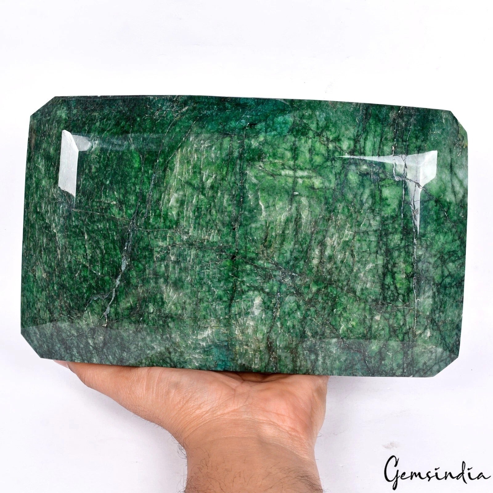 Huge 6.6Kg Natural Brazilian Green Emerald Earth Mined Museum Size Huge Gemstone