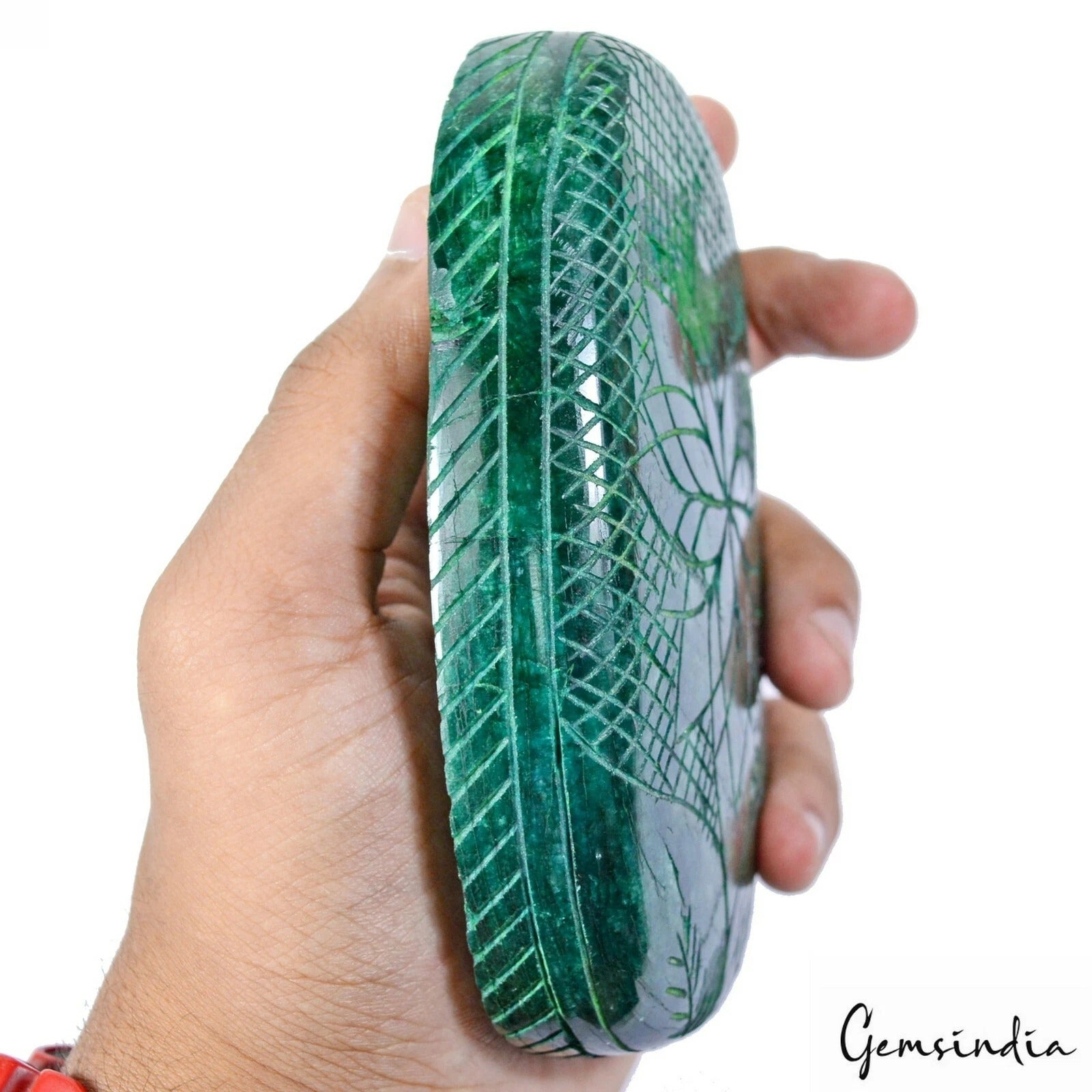 Museum Size 2800 Cts Natural Brazilian Green Emerald Oval Hand Carved Huge Gem