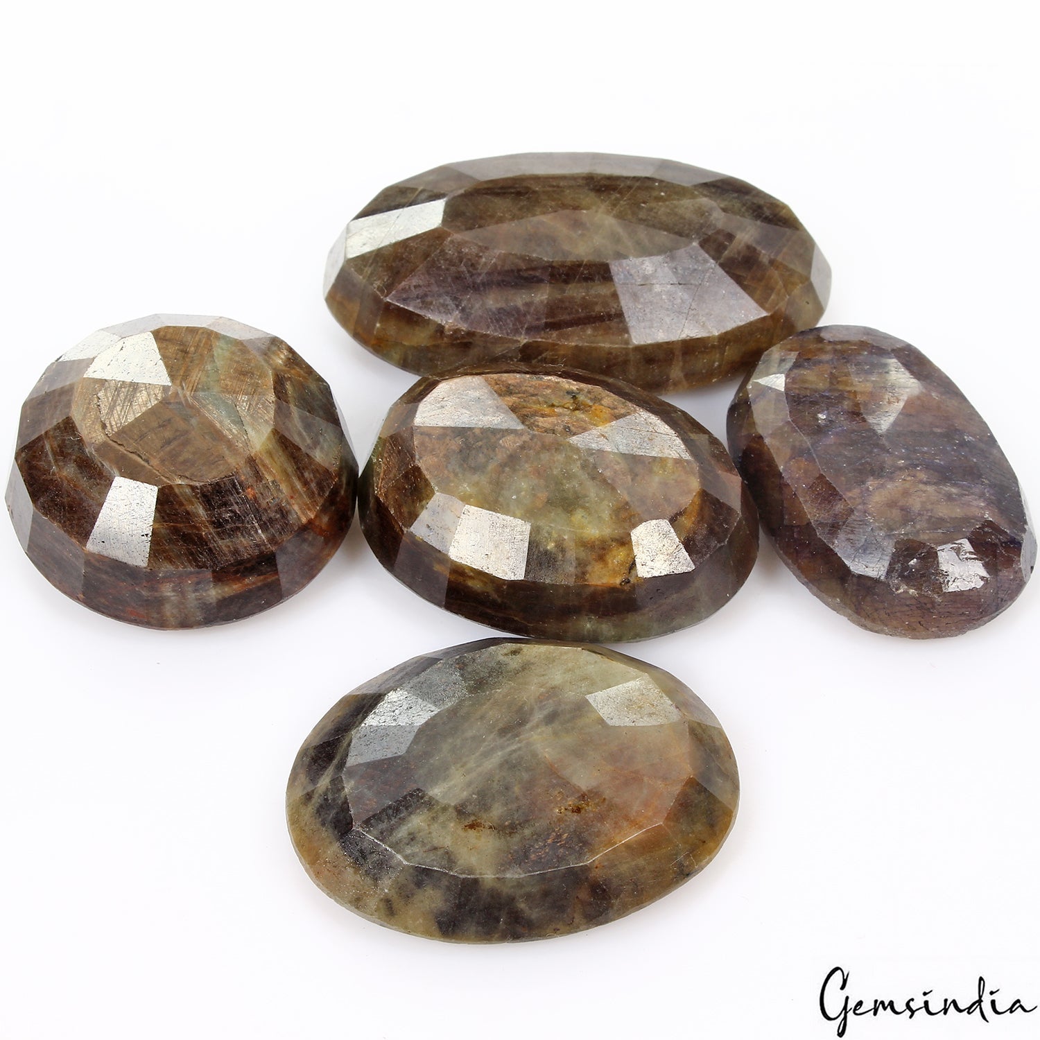 1500 Ct Natural Untreated Brown Golden Sapphire Mix Cut Faceted Loose Gemstones
