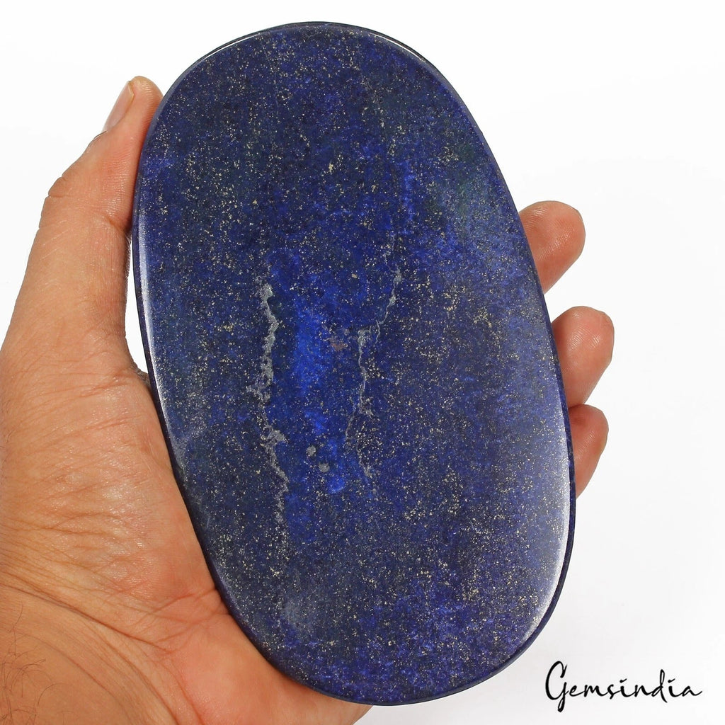 3510 Cts Natural Blue Lapis Lazuli Gold Pyrite Oval Cab Loose Huge Size Gemstone