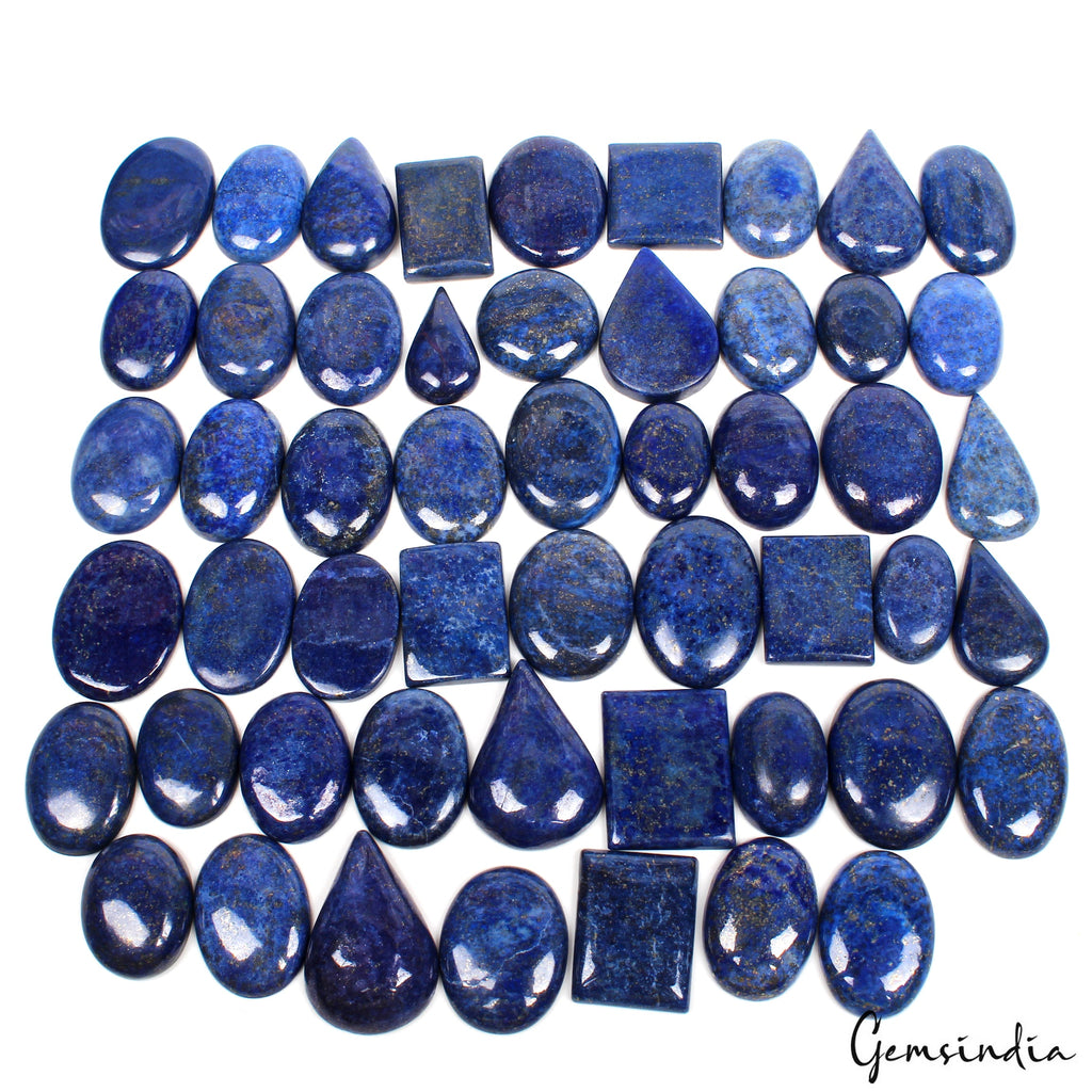2600 Cts Natural Blue Lapis Lazuli Mix Cab Loose 28-40mm Pendant Size Gemstones
