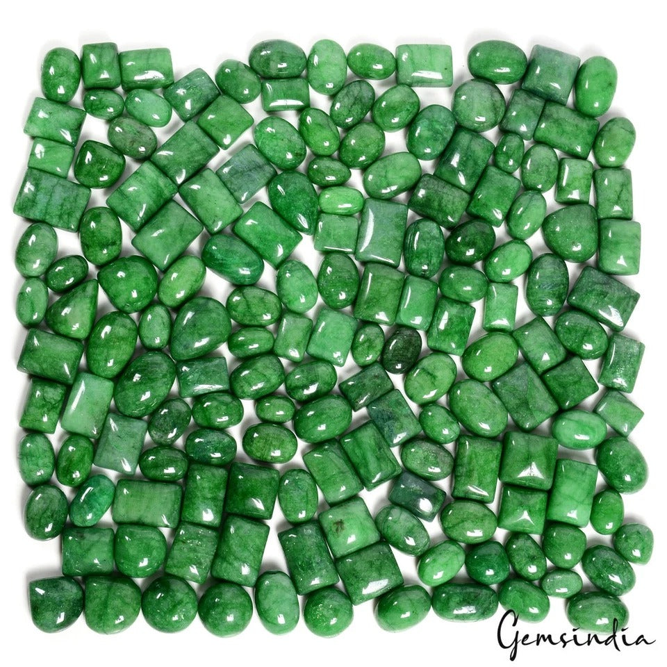 1890 Ct Natural Brazilian Green Emerald Mix Cab Loose Wholesale Gems Lot~154 Pcs