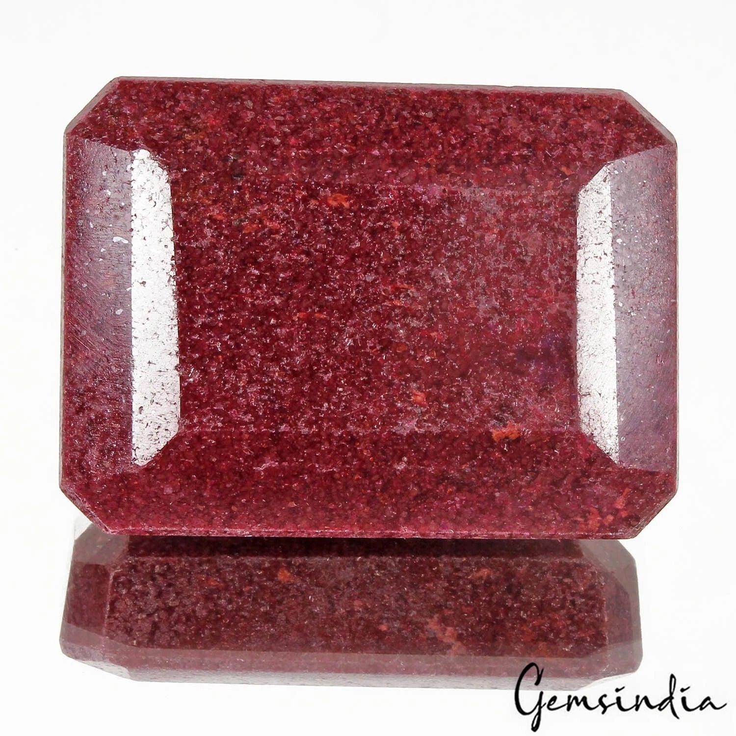 Ruby Loose Gemstone, Color Enhanced, Red — 56x41x23mm, 660 Ct, Madagascar