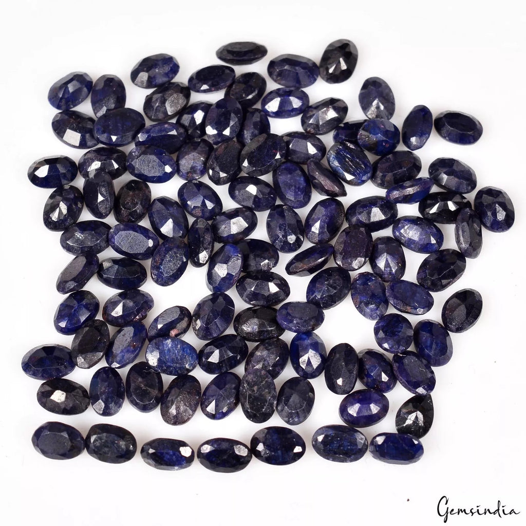 100 Pc Natural Blue Sapphire Oval Cut 6x4mm Loose jewelry Kind Gemstones~59.90Ct