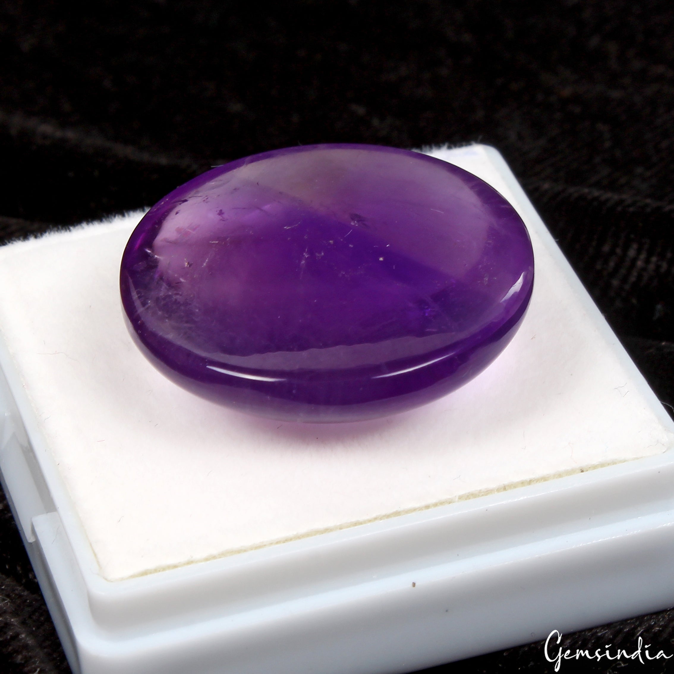 52.60 Ct Natural Untreated Purple Amethyst Round Cab Pendant Size Loose Gemstone