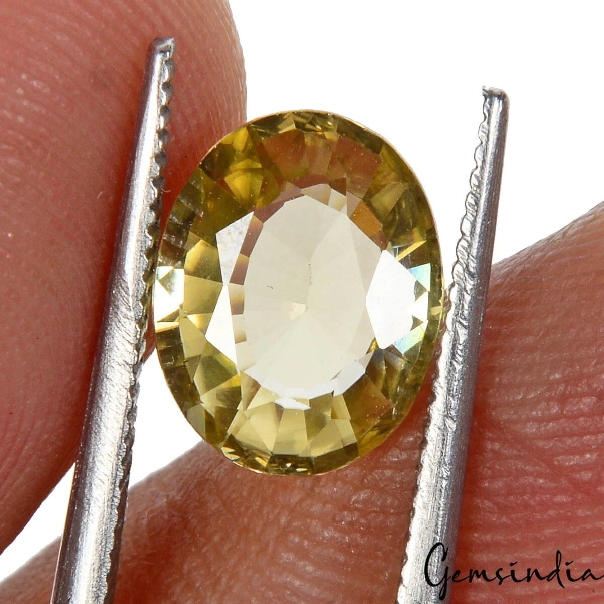 2.60 ct 9x7mm VS Oval Natural Top Yellow Green Zircon - Unheated Ceylon Gemstone
