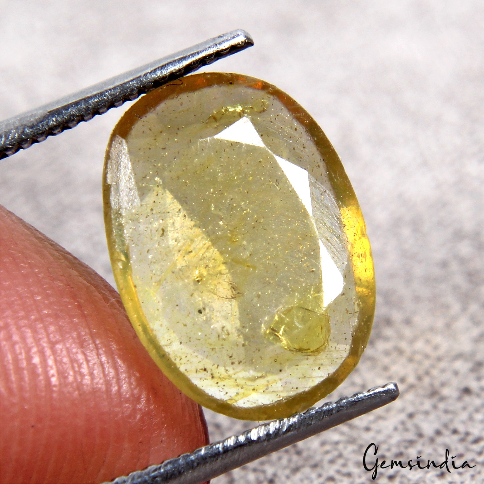3.10 Cts Natural Ceylon Sapphire Yellow Oval Cut Untreated Certified Gemstone