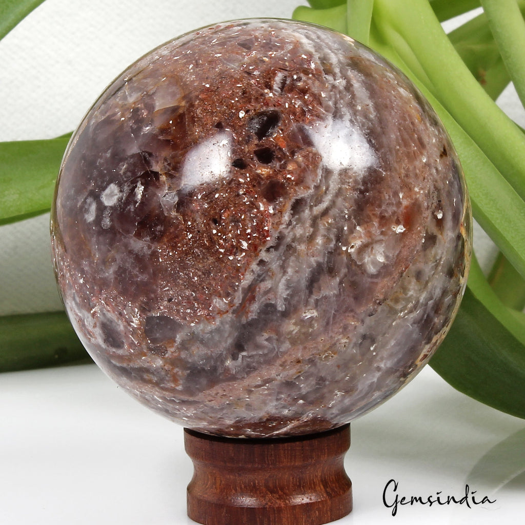 1940 Ct Natural Untreated Purple Amethyst Healing Crystal Gems Sphere With Stand