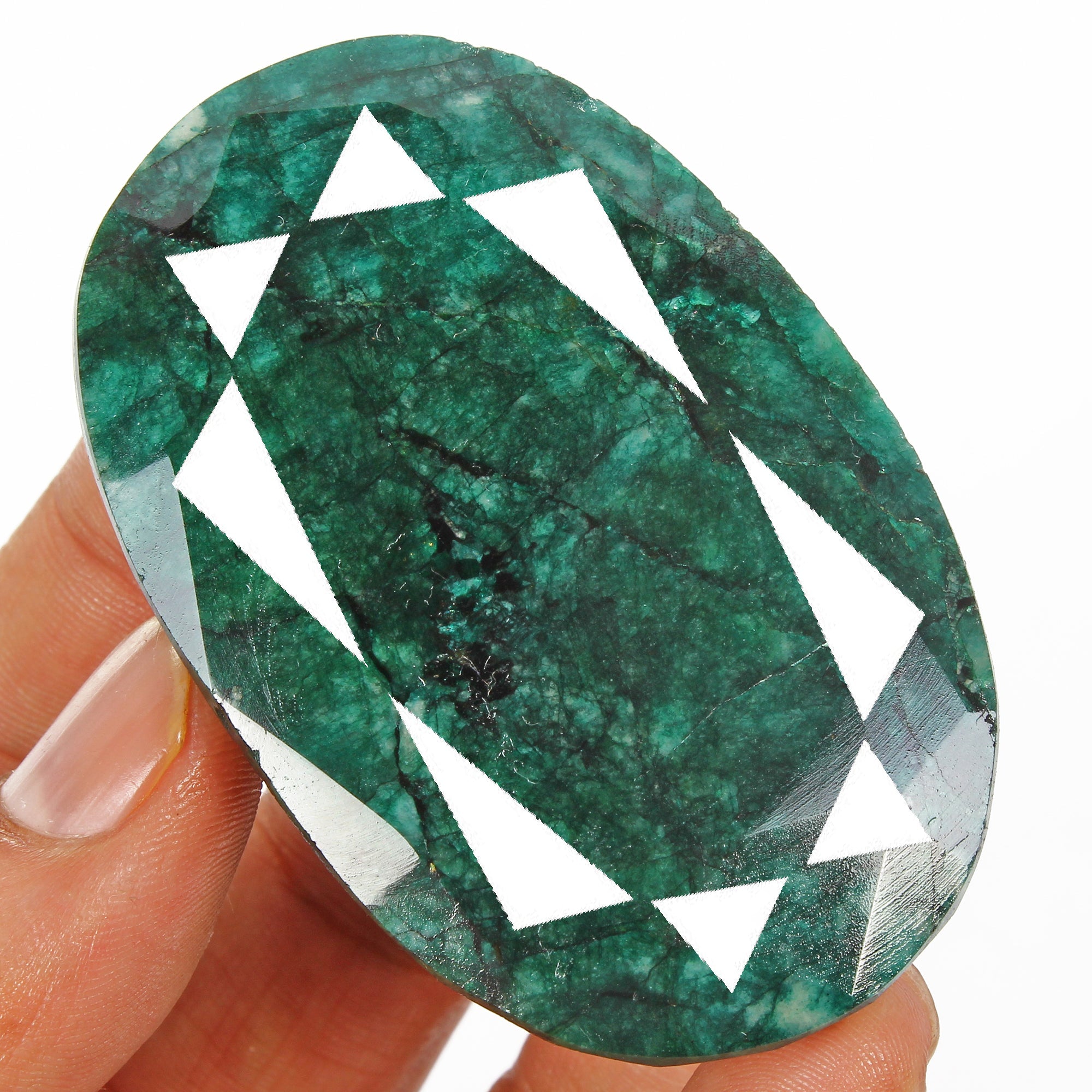 430 Cts Natural Brazilian Bottle Green Emerald Oval Faceted Cut Huge Loose Gem