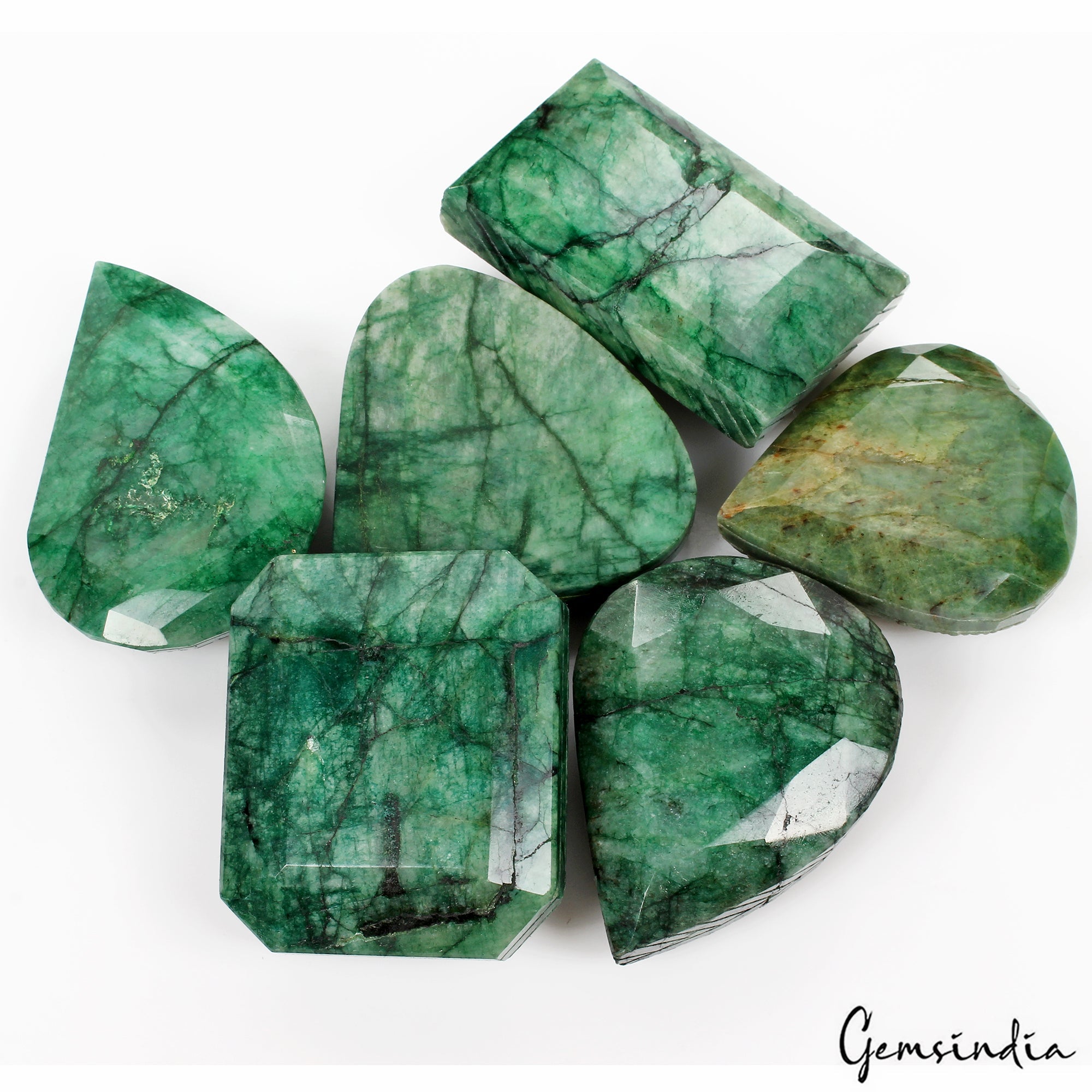 4960 Ct Natural Green Brazilian Emerald Mix Cut Carving With Faceted Back Gems