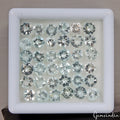 24.20Ct 36pcs Lot /6mm Round Natural Blue Aquamarine - Unheated, Brazil Gemstone