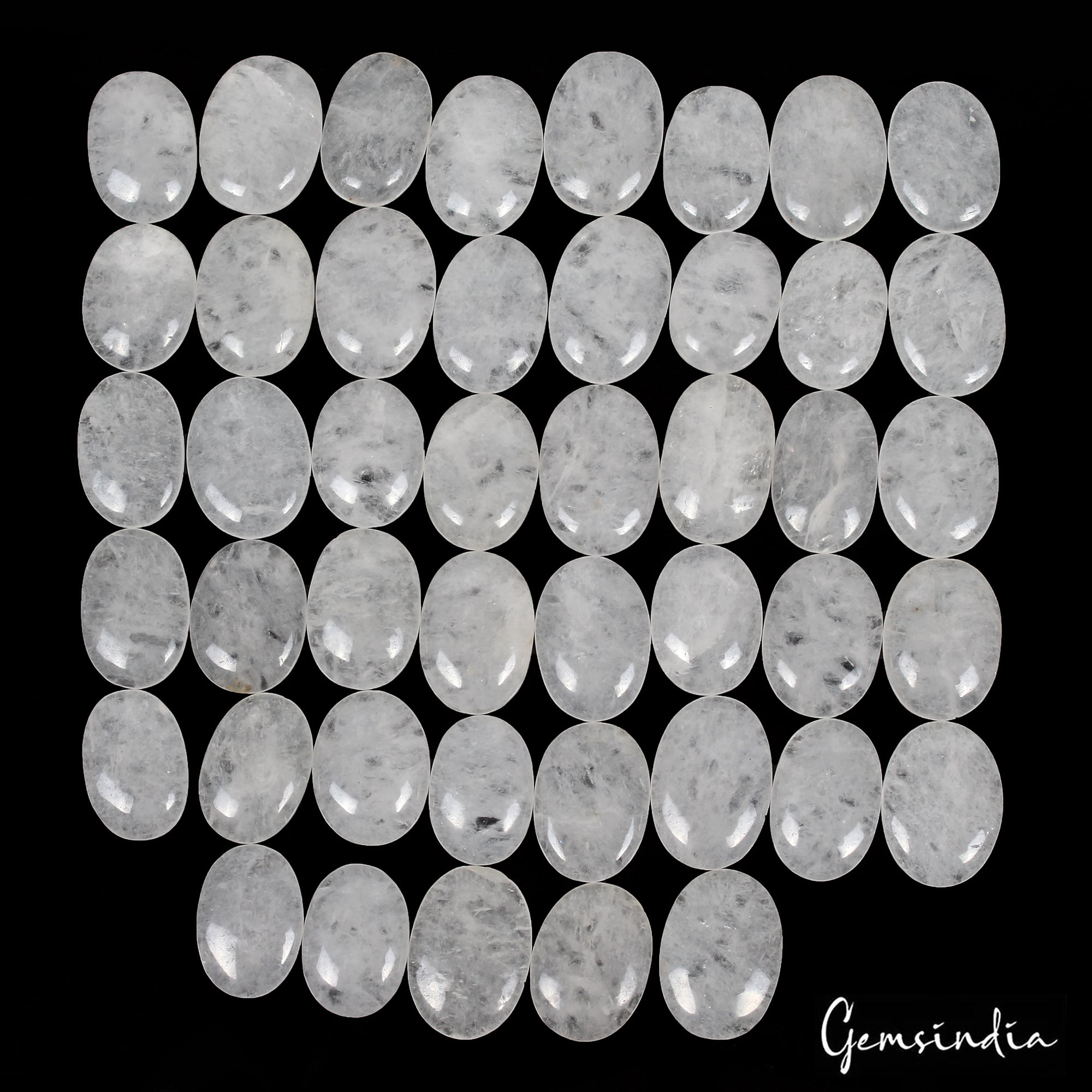 3000 Ct Natural Quartz Oval Cabochon Wholesale Untreated Loose Gemstone Lot 45Pc