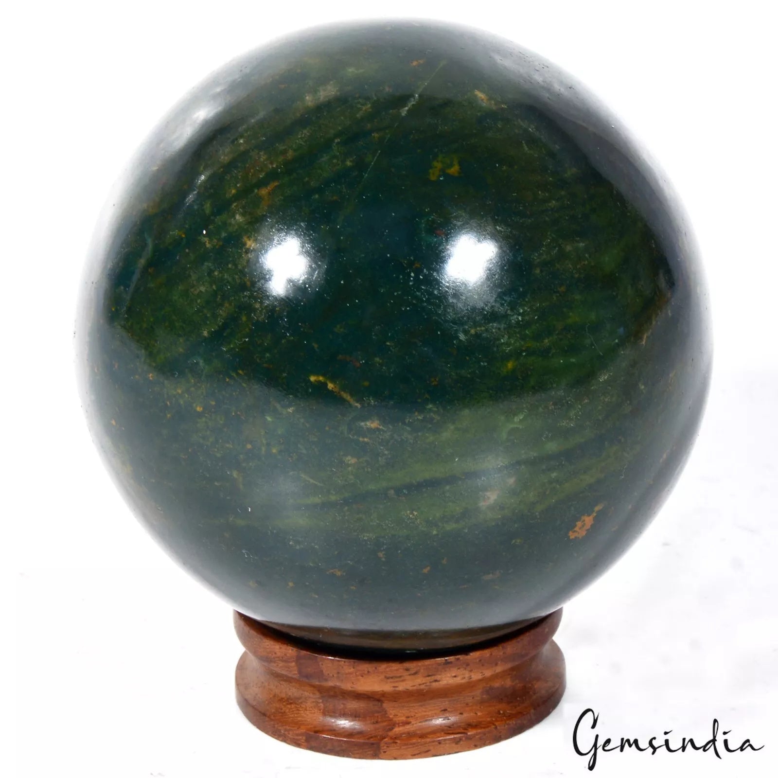 2400 Cts Natural Bloodstone Jasper Crystal Reiki/Healing Mineral Gemstone Sphere