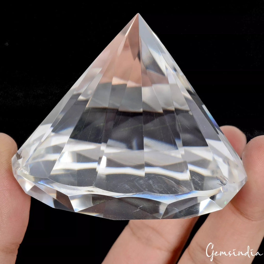 IGL&I Certif1ed 1430 Cts Natural Crystal White Quartz Round Diamond Cut Huge Gem