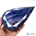 Large 1.9 Kg Natural Artistic Blue Sodalite Pear Faceted Cut Loose Untreated Gem